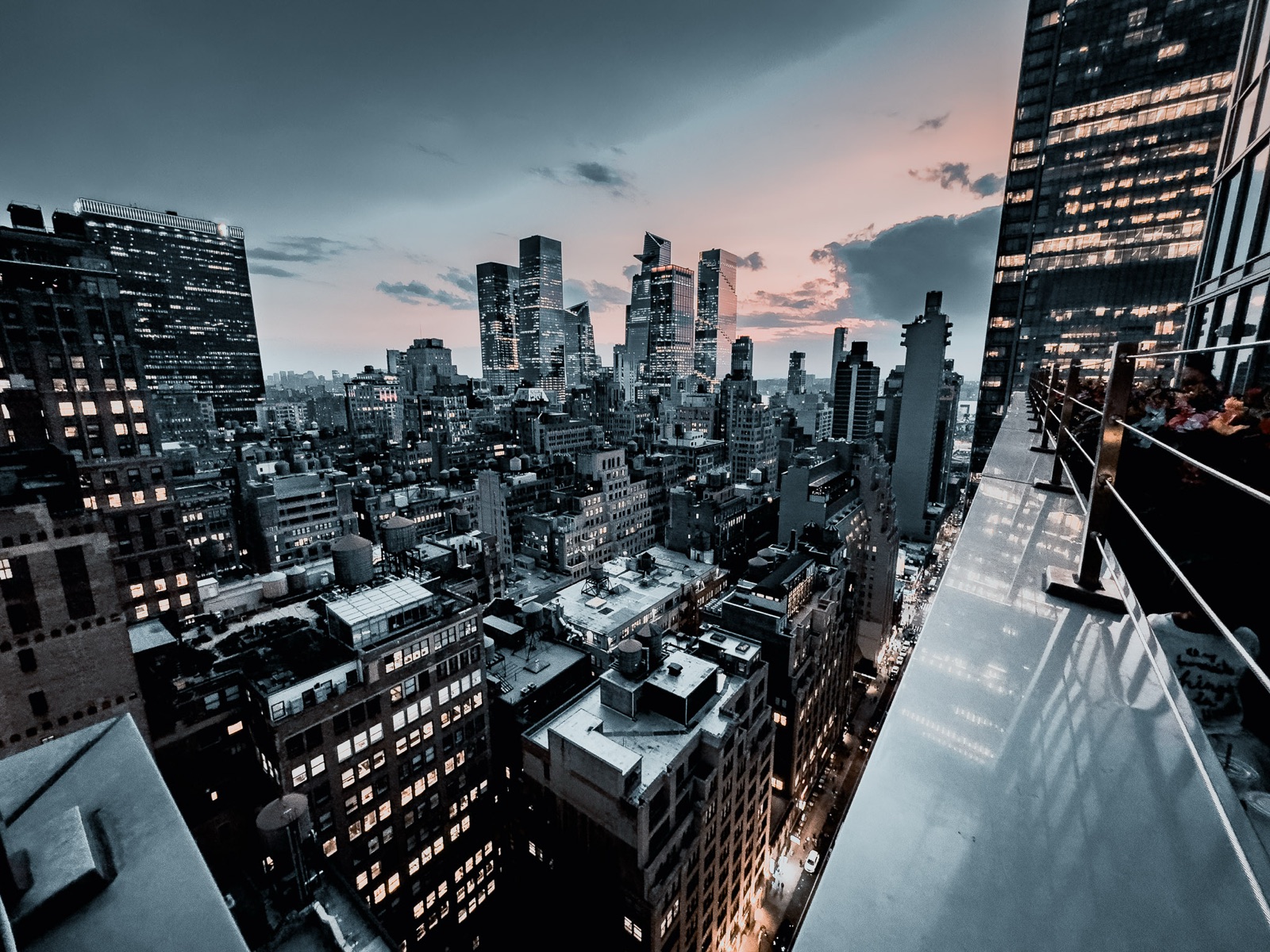 New York City skyline of dense high-rise buildings